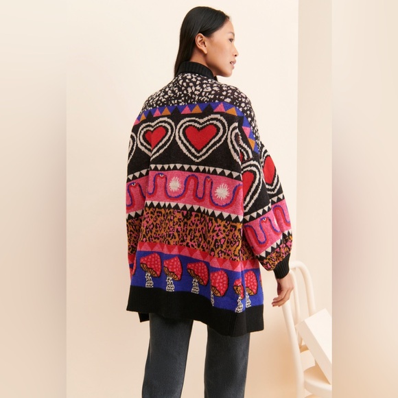 FARM Rio Sweaters - Farm Rio Graphic Elements Ainika Cardigan XL